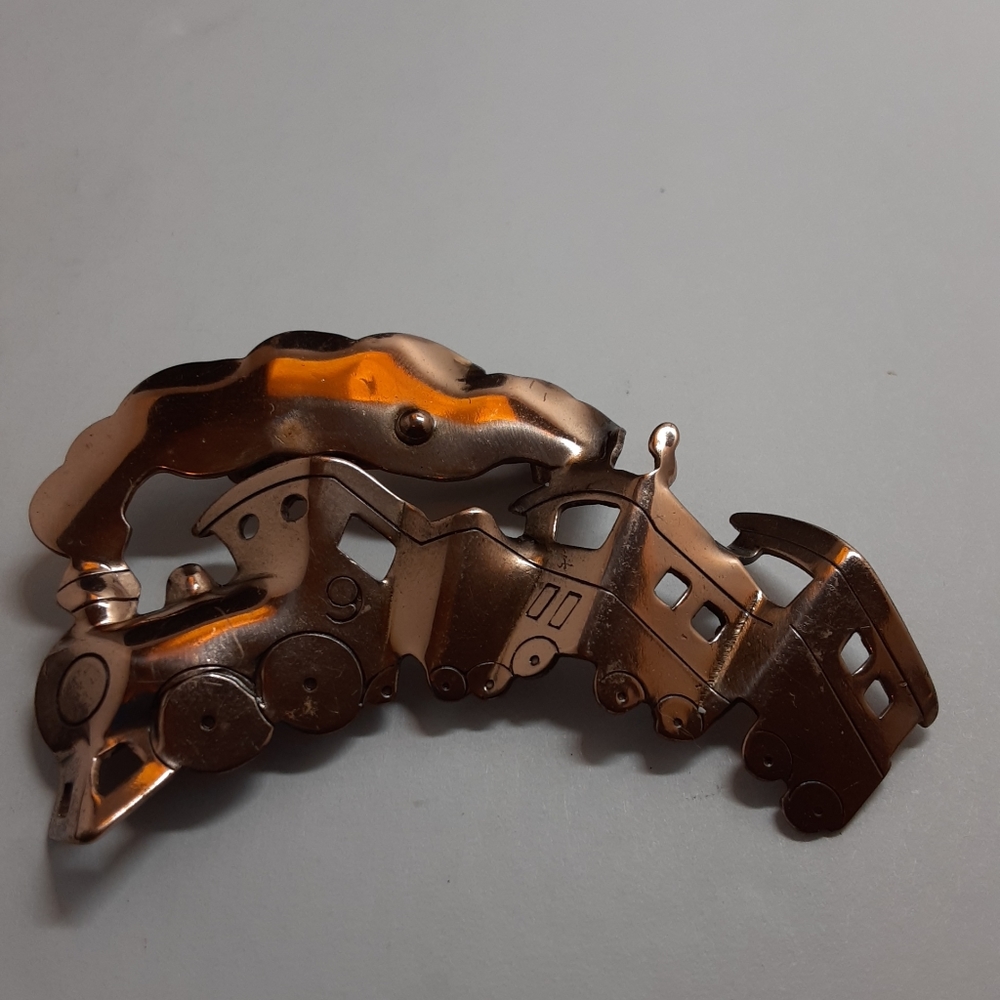 Vintage Antique Train Pin Brooch